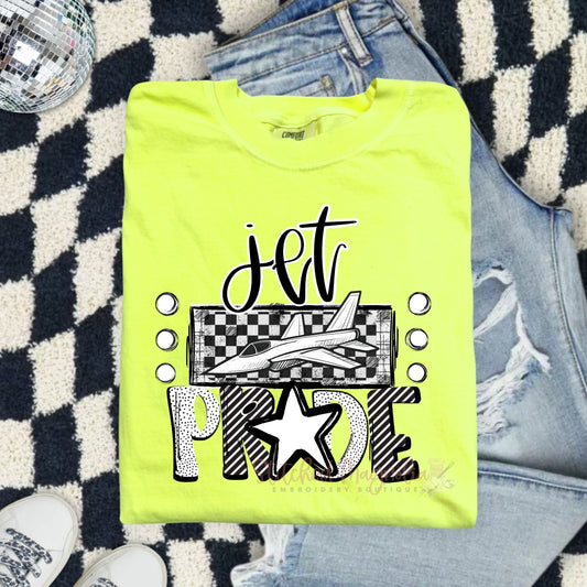 Jet Pride Neon Yellow Design - Unisex Tee
