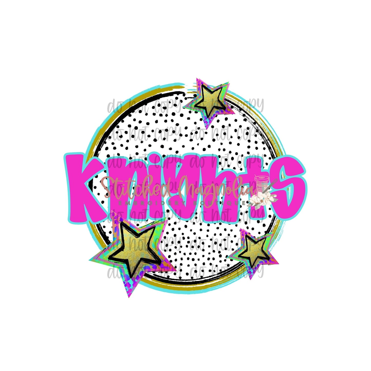 Preppy Mascot Circle Digital PNG File