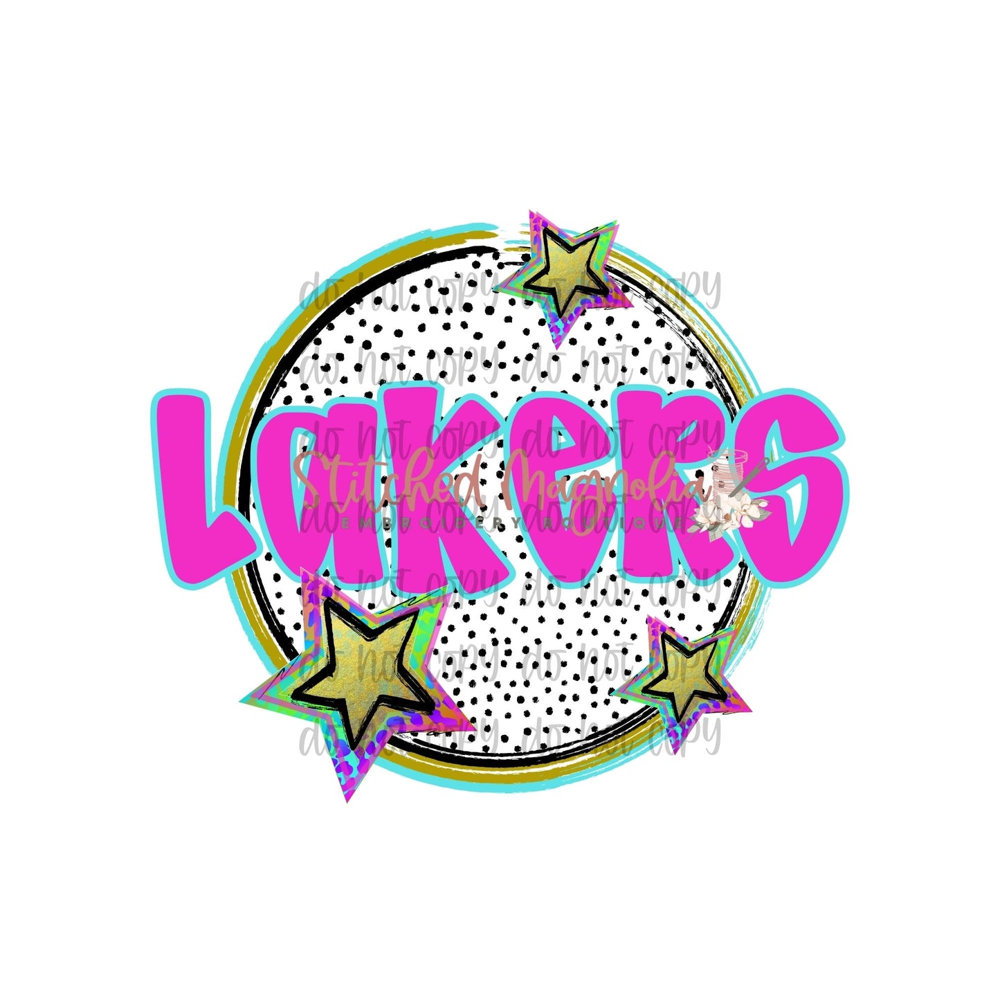 Preppy Mascot Circle Digital PNG File