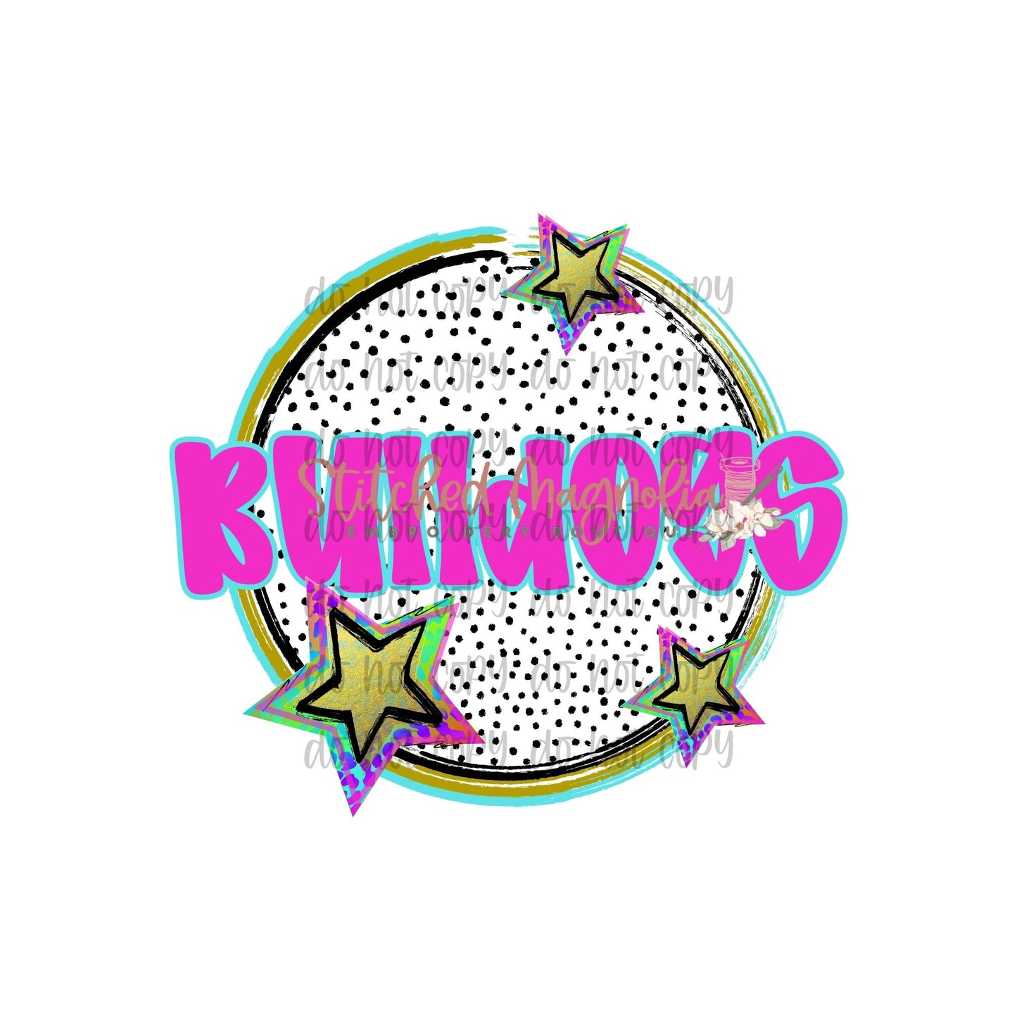 Preppy Mascot Circle Digital PNG File