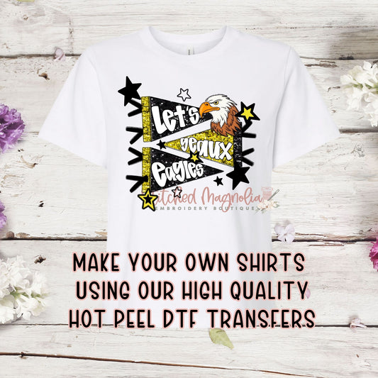 Single DTF Transfer - Faux Sequin Madisonville Junior High Eagles Pennants | Heat Press Ready (Copy)