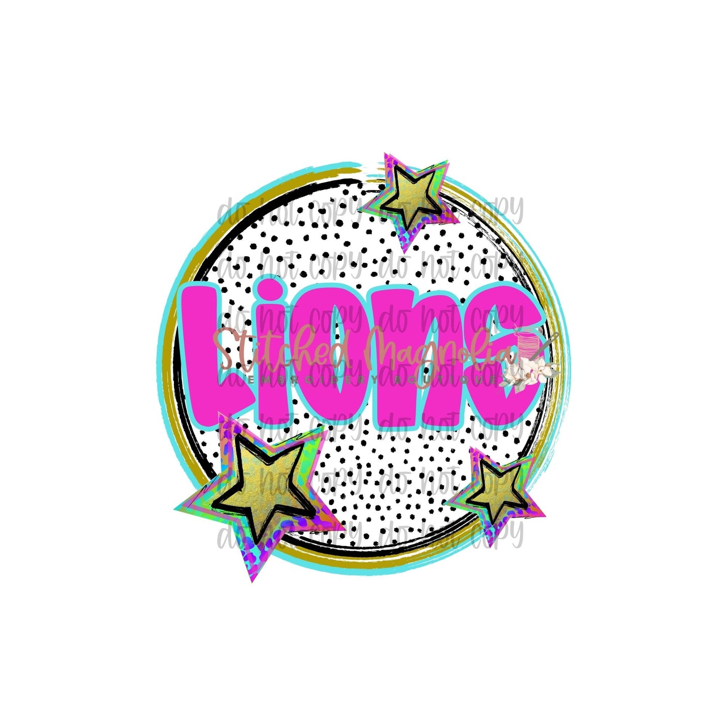 Preppy Mascot Circle Digital PNG File