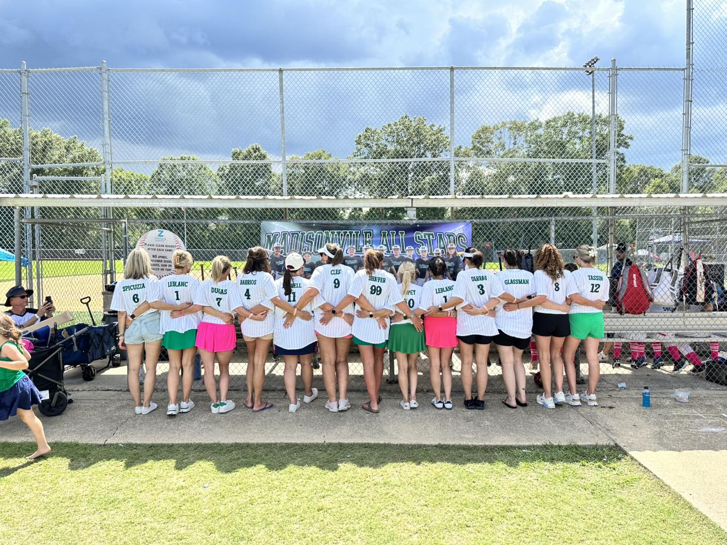 Unisex Custom Madisonville All-Stars Baseball Jersey – White with Navy Pinstripes | Madisonville All Stars | Coquille | MYB Gators Baseball