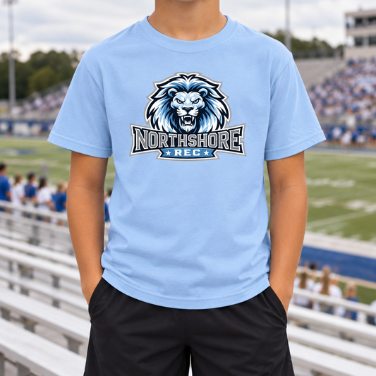 Northshore Rec Lion Comfort Colors Youth Tee – Hydrangea