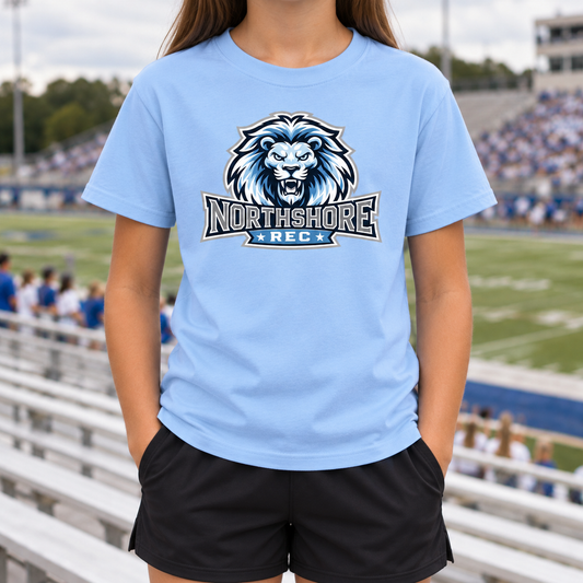 Northshore Rec Lion Comfort Colors Youth Tee – Hydrangea