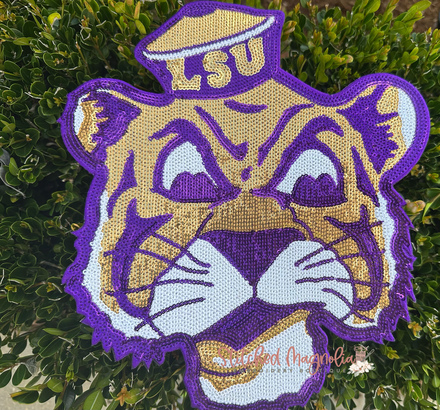 10" Fighting Tigers Sequin Patch