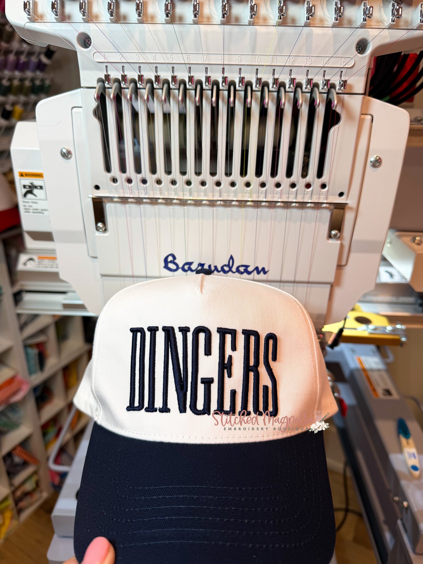 Dingers Custom Puff Embroidery Baseball Hat