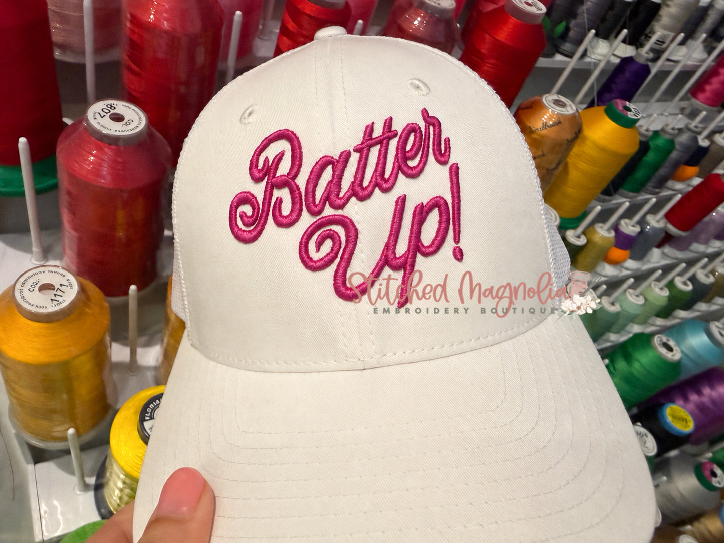 Batter Up! Custom Puff Embroidery Baseball Hat