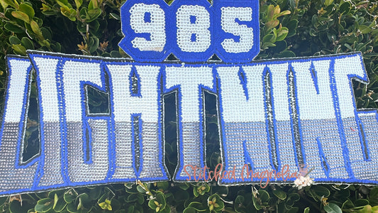 11" 985 Lightning Sequin Patch | Hammond Travel Ball | 985 Lightning Baseball