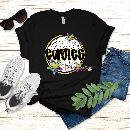 Madisonville Junior High Eagles Preppy Circle | MJH Eagles | Black