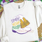 Shake Your Bootie Mardi Gras Sweatshirt | Marching Boots | Purple Boots with Gold Tassels | Purple Green Gold