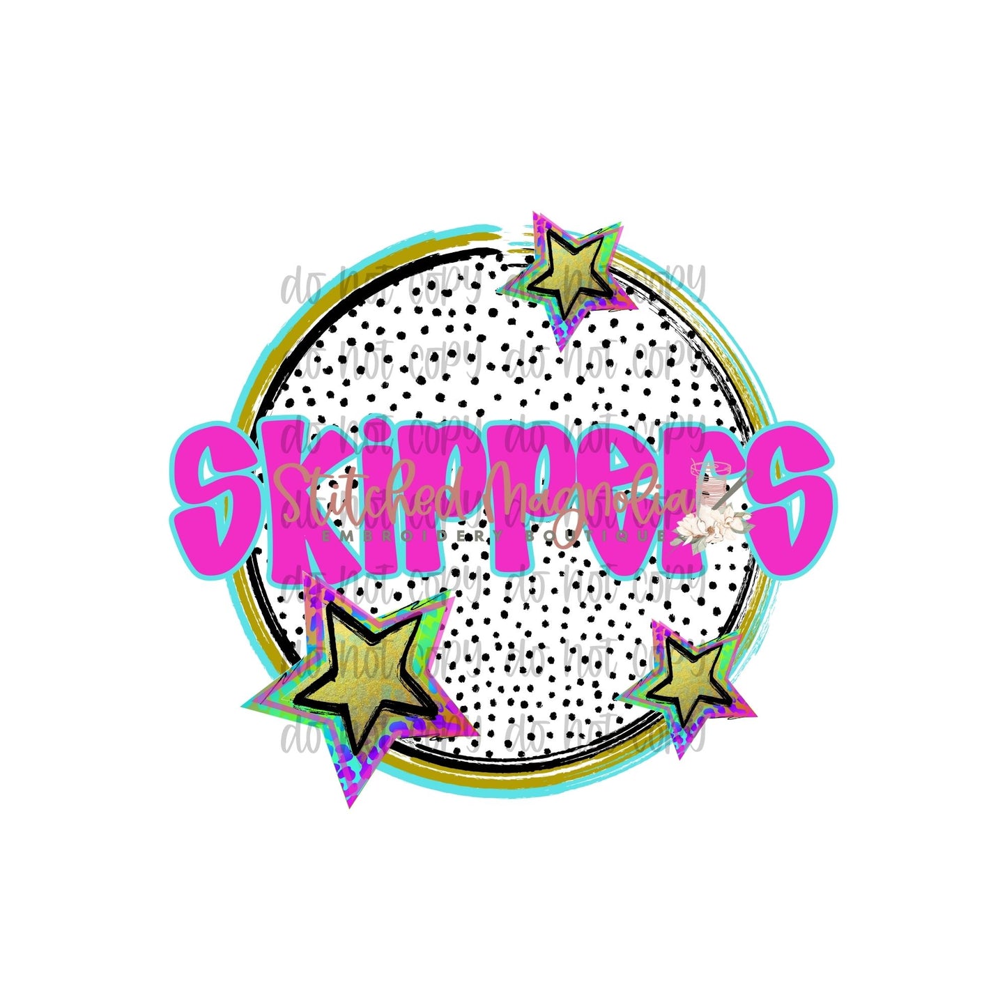 Preppy Mascot Circle Digital PNG File