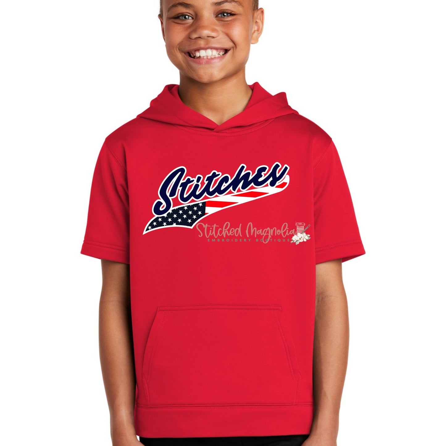 Stitches America Youth Short Sleeve Hoodie
