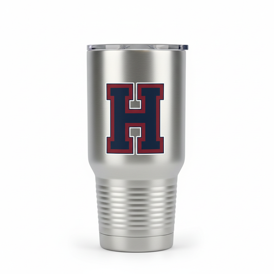 Varsity letter transfer on tumbler