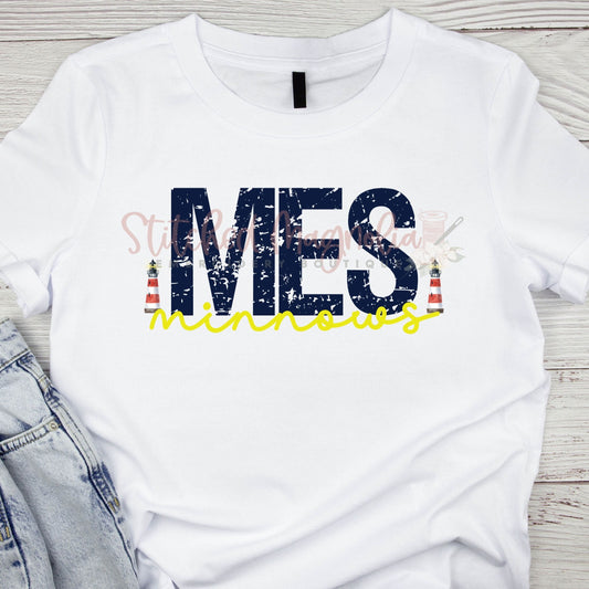 Distressed | Vintage | MES Minnows Spirit Shirt | School Pride
