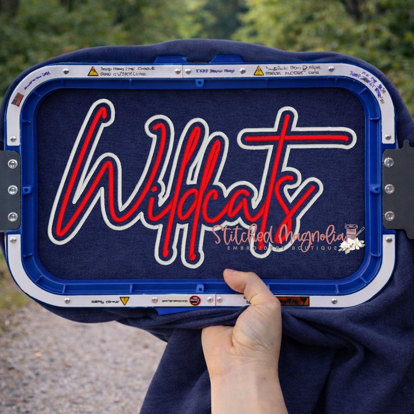 Wildcats Embroidered Script Tee – Christ Episcopal | Northshore School Spirit